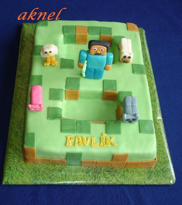 Minecraft hra 8, torta, Ostané torty pre deti Minecraft hra 8, torta, Ostané torty pre deti, aknel, 1
