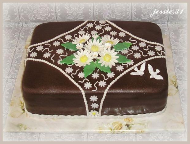 Svadobná s margarétkami, torta, Svadobné torty Svadobná s margarétkami, torta, Svadobné torty, jessie.31, 1