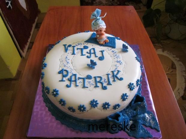 na krst pre Patrika, torta, Torty na krstiny na krst pre Patrika, torta, Torty na krstiny, Mereske, 1
