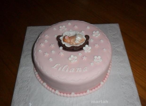 Ružová krstinová, torta, Torty na krstiny Ružová krstinová, torta, Torty na krstiny, martah, 1