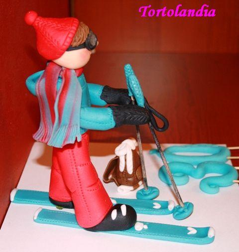 Lyžiar z boku, torta, Ozdoby na torty Lyžiar z boku, torta, Ozdoby na torty, Aderiarleen, 1