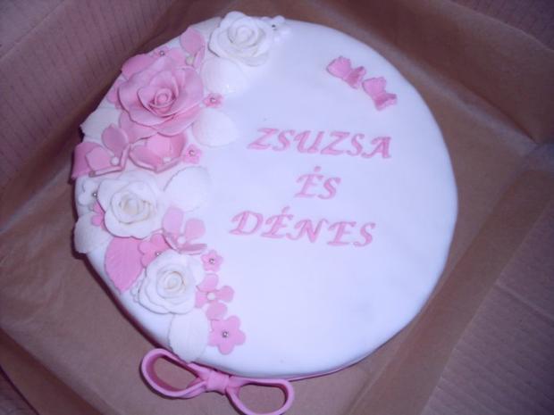 svadobná ruzová, torta, Svadobné torty, christee25, 1