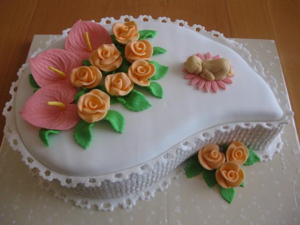 na křtiny s miminkem, torta, Torty na krstiny, MíšaB, 1