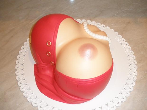 Prsia v červenom, torta, Torty pre dospelých * Prsia v červenom, torta, Torty pre dospelých *, Iveta Barlíková, 1