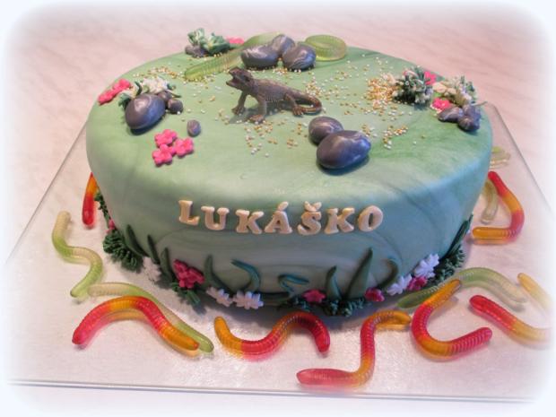 s jašteričkou, torta, Torty so zvieratkami, lyrra, 1