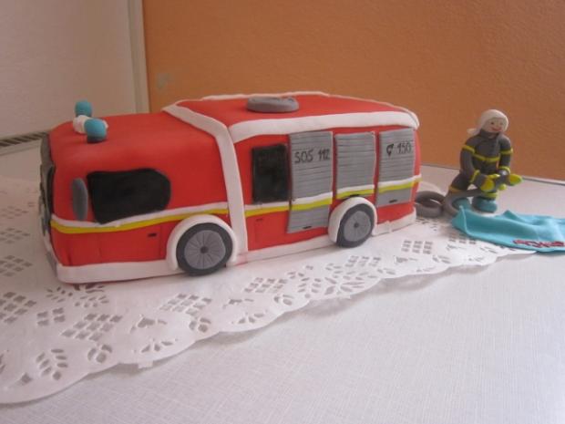 Hasičské auto, torta, Torty autíčka, vláčiky, Lucka148, 1
