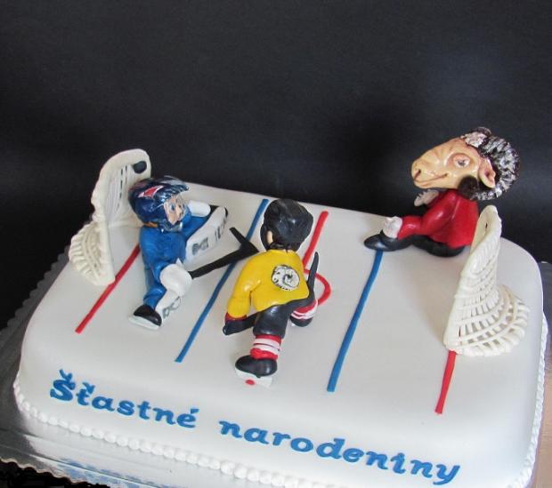 hokejová pre Mareka k 10. nar., torta, Športové torty hokejová pre Mareka k 10. nar., torta, Športové torty, Tatjana Dobrovičová, 1