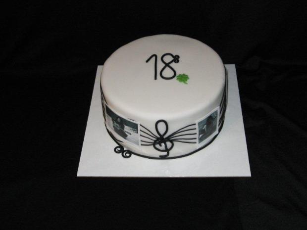 (Takmer) čiernobiela k 18, torta, Narodeninové torty, deni_v22, 1