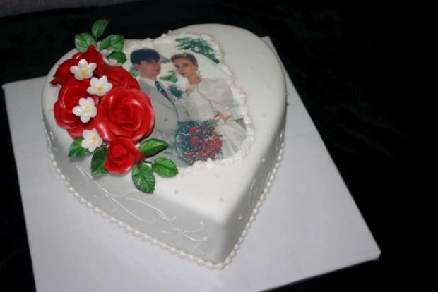 Srdiečko k výročiu sobáša, torta, Svadobné torty Srdiečko k výročiu sobáša, torta, Svadobné torty, stanula, 1