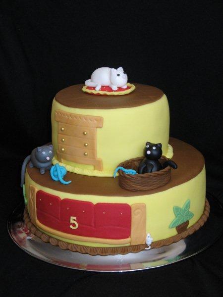 Tri mačiatka, torta, Torty so zvieratkami, deni_v22, 1