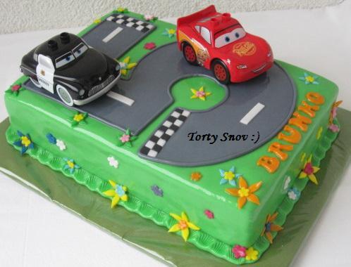 Torta autička McQueen :), torta, Torty autíčka, vláčiky Torta autička McQueen :), torta, Torty autíčka, vláčiky, Torty Snov, 1