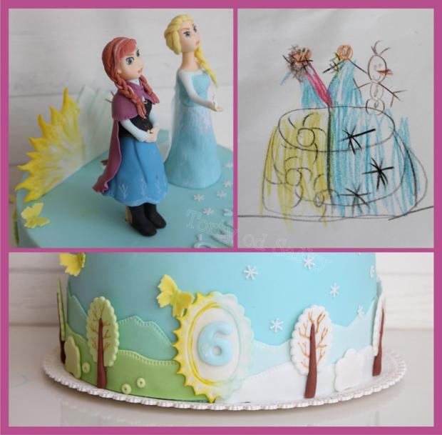 Frozen pre Táničku, torta, Torty pre dievčatá, sasettka, 2