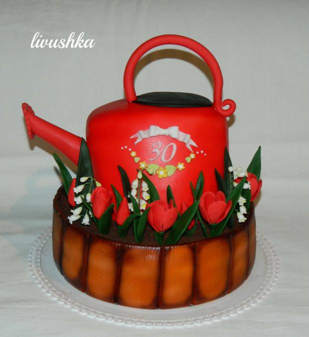 pre skvelu slečnu kvetinárku, torta, Narodeninové torty pre skvelu slečnu kvetinárku, torta, Narodeninové torty, livushka, 1