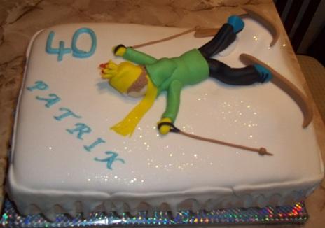 lyžiar, torta, Narodeninové torty, luba123, 1