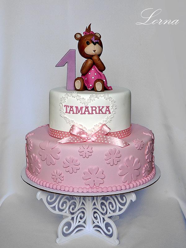 Macko pre Tamarku.., torta, Torty pre dievčatá Macko pre Tamarku.., torta, Torty pre dievčatá, Lorna, 1