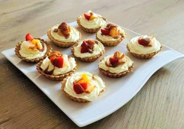 Ovocné košíčky , recept Ovocné košíčky , Recepty na zákusky, Sandra Hvilová