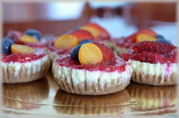 Ovocné minicheesecakes, recept Ovocné minicheesecakes, Recepty na zákusky, Tortičkový svet