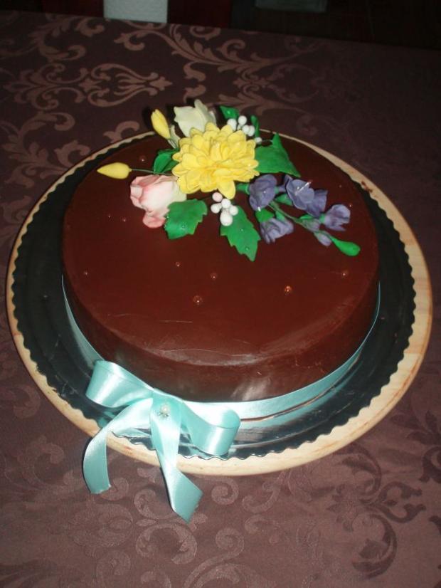 čokoládová s kytičkou, torta, Čokoládové torty čokoládová s kytičkou, torta, Čokoládové torty, Lusiangela, 1