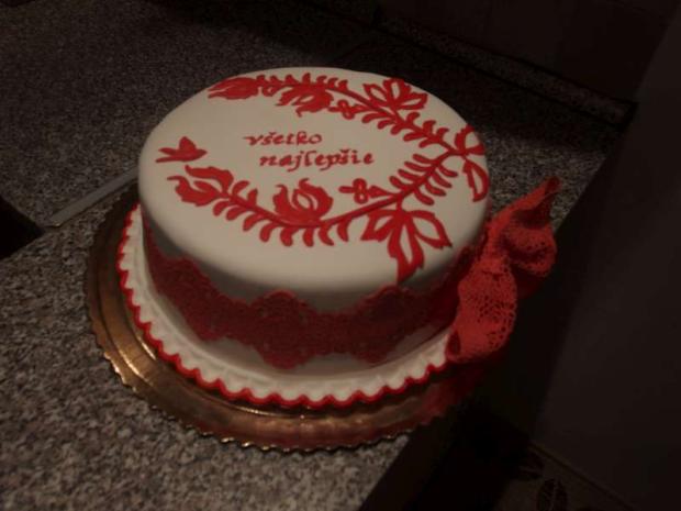 Ľudová v červenom, torta, Narodeninové torty, Janka.S, 1
