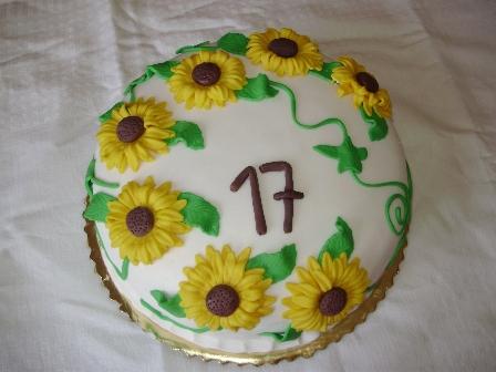 Slnečnicová pre Ľubku, torta, Narodeninové torty, Susua, 2