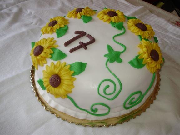 Slnečnicová pre Ľubku, torta, Narodeninové torty, Susua, 1
