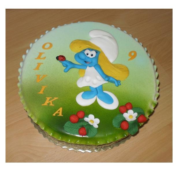 Šmoulinka, torta, Rozprávkové torty Šmoulinka, torta, Rozprávkové torty, Stanka168, 1