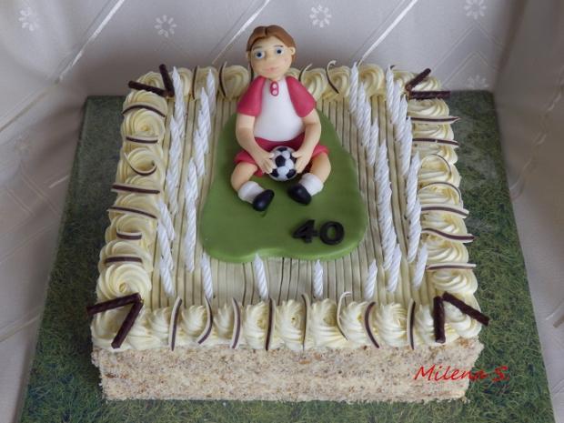 S fotbalistou, torta, Športové torty S fotbalistou, torta, Športové torty, Milinka, 1