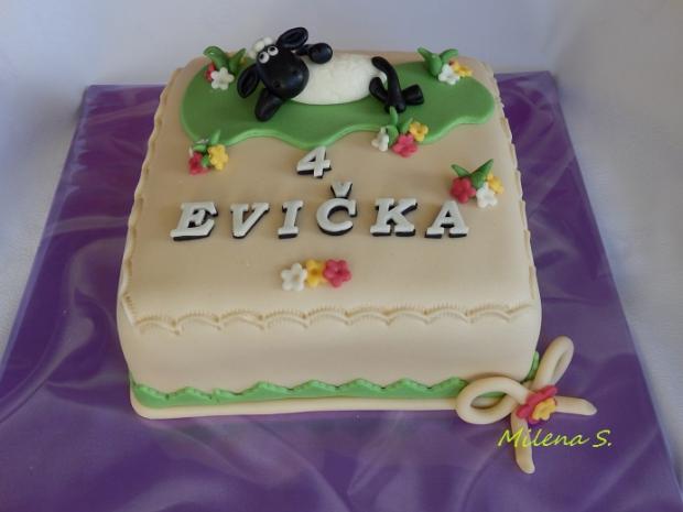 Ovečka Shaun, torta, Rozprávkové torty, Milinka, 1