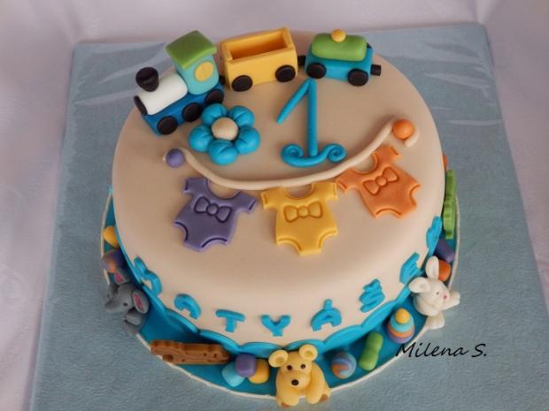 S vláčkem, torta, Rozprávkové torty, Milinka, 1