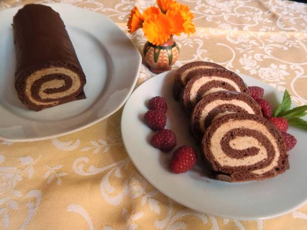 Roláda s kávovou plnkou, recept Roláda s kávovou plnkou, Recepty na zákusky, verika92