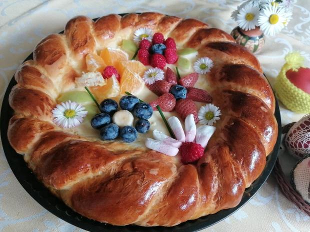 Vianočka s tvarohovou náplňou, recept Vianočka s tvarohovou náplňou, Recepty na koláče, verika92