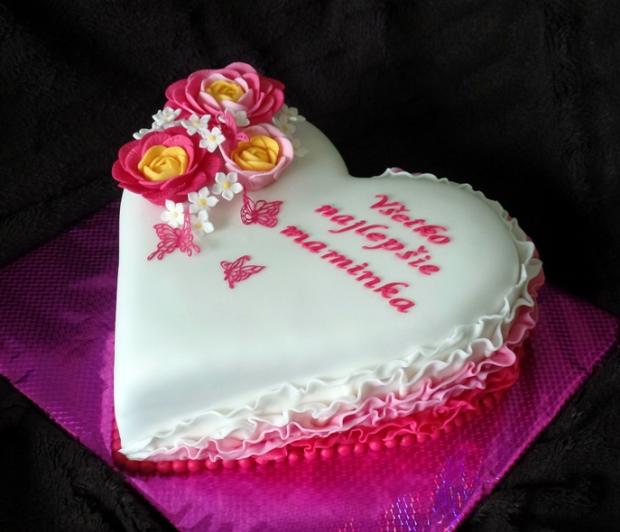srdiečko pre mamu, torta, Narodeninové torty srdiečko pre mamu, torta, Narodeninové torty, Mirka02, 1