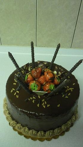 čokoládová s jahodami, torta, Čokoládové torty, Ivka29, 1