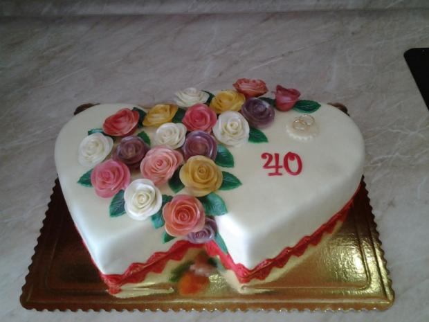 40. výročie svadby, torta, Svadobné torty, eva.s, 1