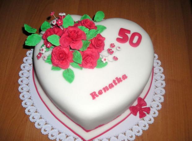 Srdce na 50-tku, torta, Narodeninové torty Srdce na 50-tku, torta, Narodeninové torty, GitkaK, 1