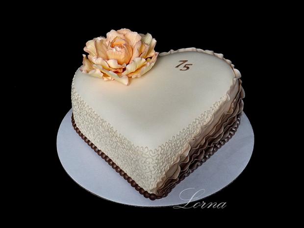 Srdce s volánmi.., torta, Narodeninové torty Srdce s volánmi.., torta, Narodeninové torty, Lorna, 1