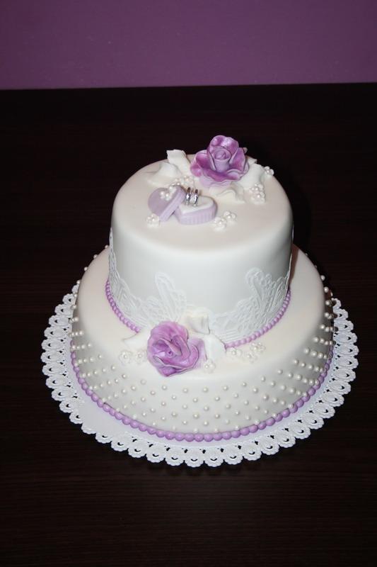 svadobná fialova, torta, Svadobné torty, Lucia M, 1