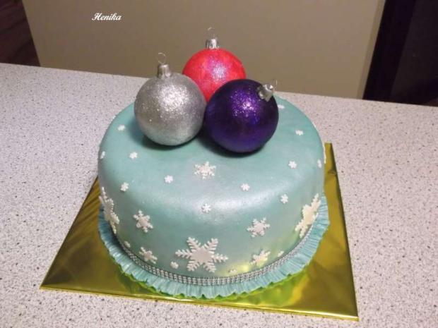 torta s vianočnými guľami, torta, Netradičné torty, Henrieta24, 1