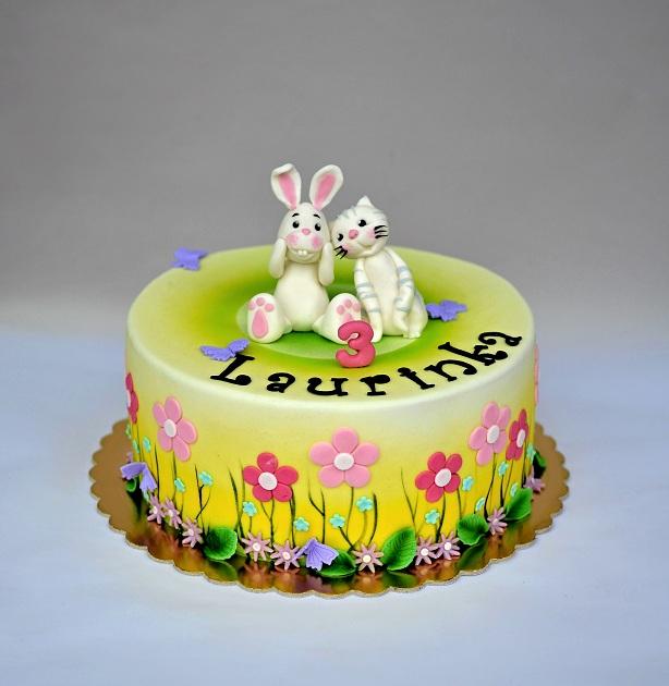 zajko a mačička, torta, Torty so zvieratkami zajko a mačička, torta, Torty so zvieratkami, mayaL30, 1