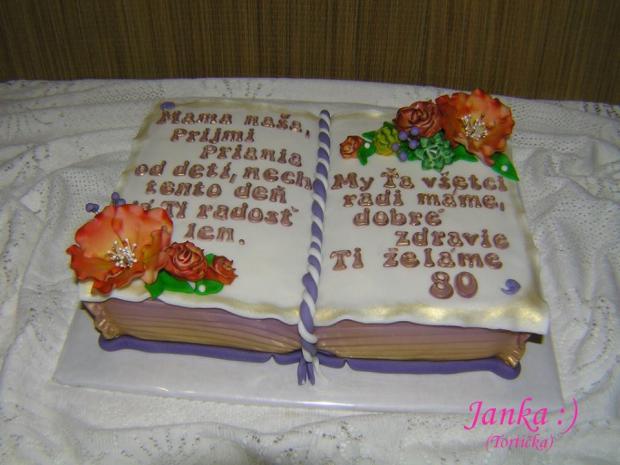 Kniha, torta, Narodeninové torty, -TORTICKA-, 1