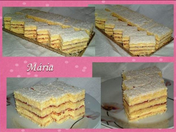 Kokosové rezy, Recepty na zákusky, Mariolka