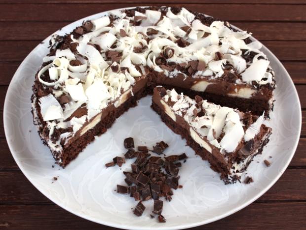 Dvojfarebná čokoládová torta, Recepty na torty, Kamila