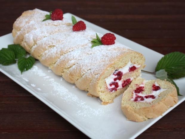 Fantastická roláda s malinami, Recepty na zákusky, Kamila