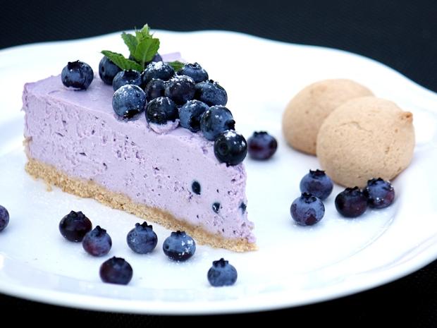 Nepečená čučoriedková torta, Recepty na nepečené zákusky, Kamila