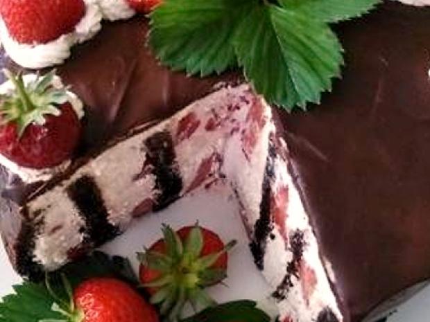 Jahodová torta s mascarpone, Recepty na torty, Oľga Birošová