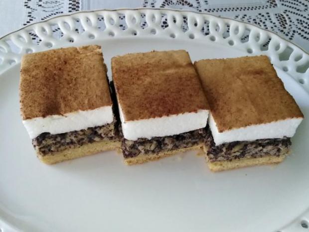 Jablkovo-makový zákusok s penou, Recepty na zákusky, Oľga Birošová