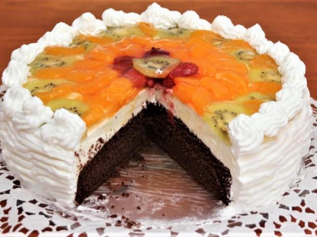 Svieža ovocná torta s tvarohom, Recepty na torty, melisa