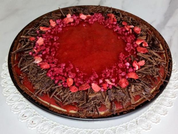 Jahodový cheesecake s mascarpone, Recepty na zákusky, babina 555