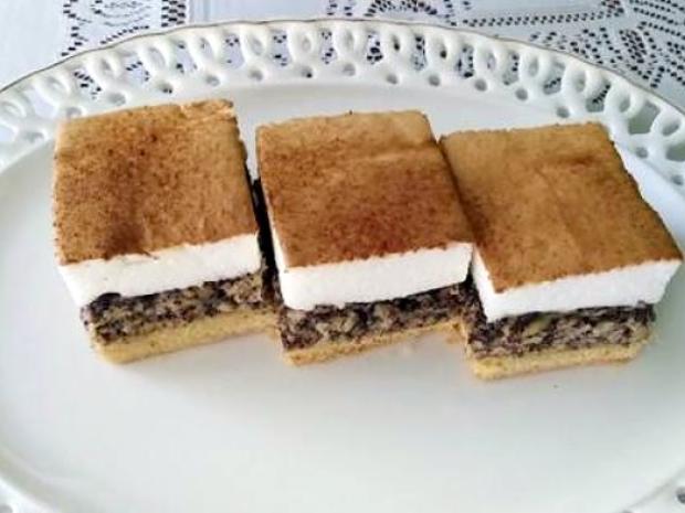 Makovo-jablkový zákusok s penou, Recepty na zákusky, Oľga Birošová