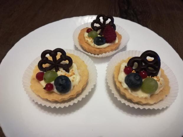Ovocné košíčky, Recepty na zákusky, recepty od Terezky